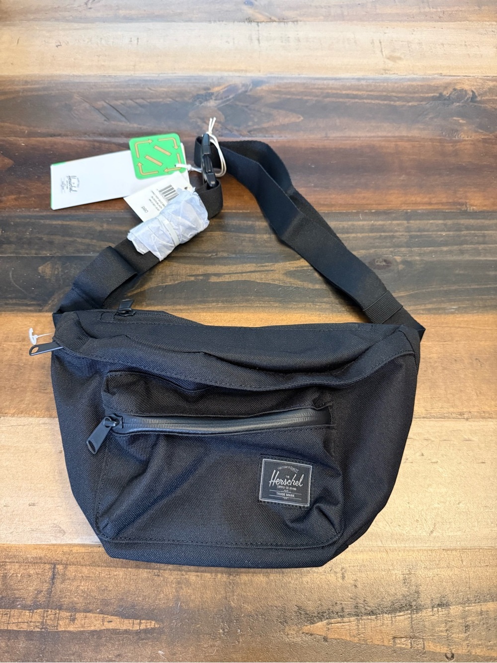 Herschel Supply Company Black Waist Bag with Front Zip Pocket